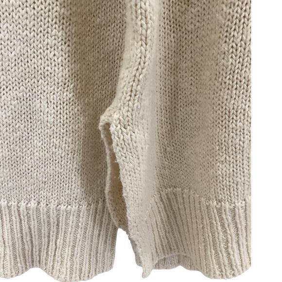 Jenni Kayne Cruise Boyfriend Sweater In Ivory Size Small Cotton Linen - Picture 6 of 13